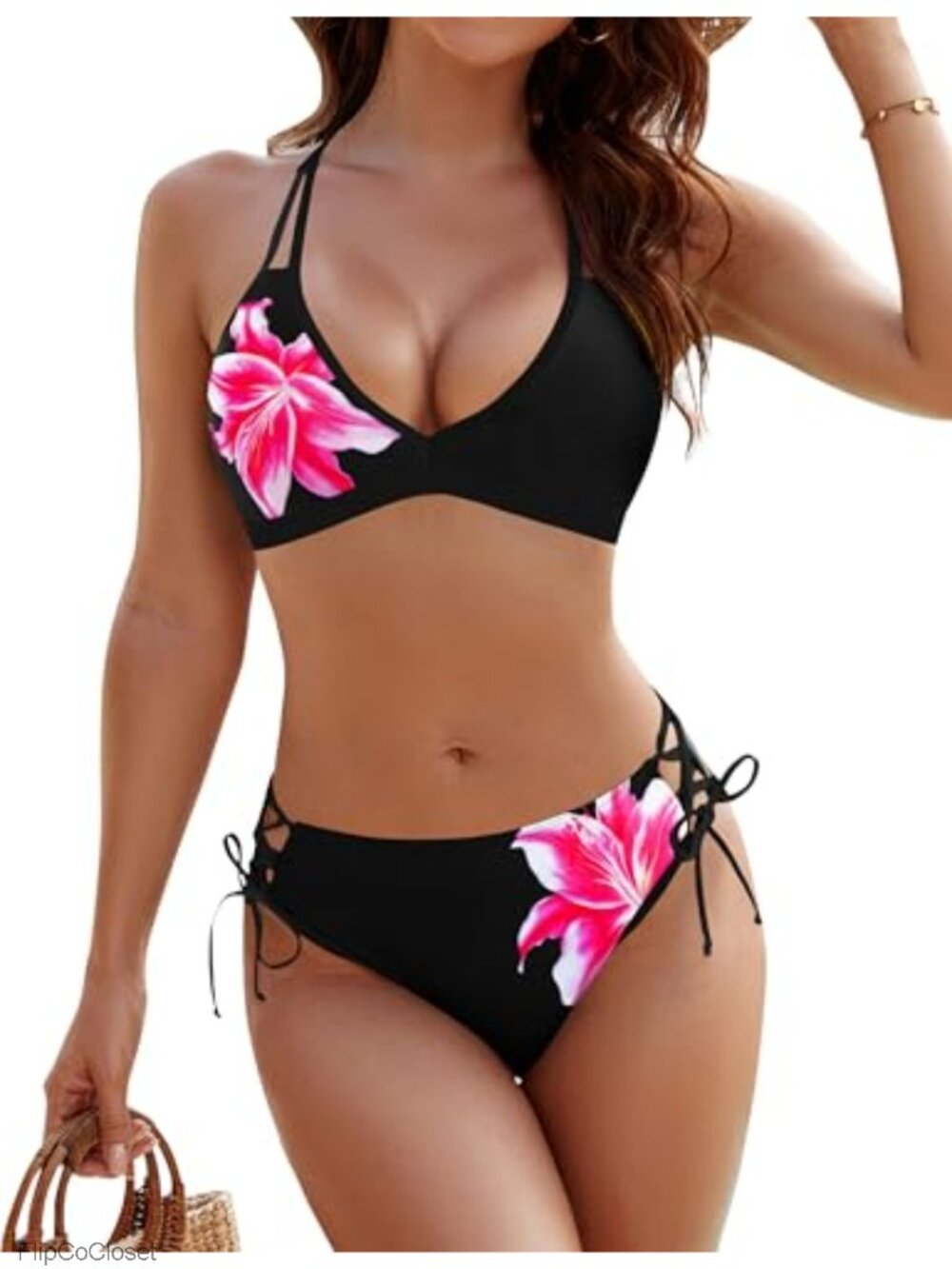 Women's Bikini Set, High Stretch Swimwear with Removable Cups, Adjustable